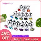 Хрустальная металлическая Анальная пробка интимные игрушки для женщин Ass Tail Plug, Мужская Анальная пробка, товары для геев, секс-шоп, игрушки для взрослых 18