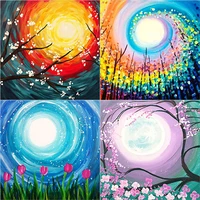 diy 5d diamond painting full moon cross stitch flower diamond embroidery full roundsquare drill mosaic home decor manual gift