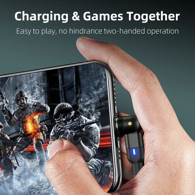 3A Fast Charging Magnetic USB Cable For iPhone Xiaomi 540 Magnet Charger Micro USB Type C Cable Phone Data Charge Cable Wire