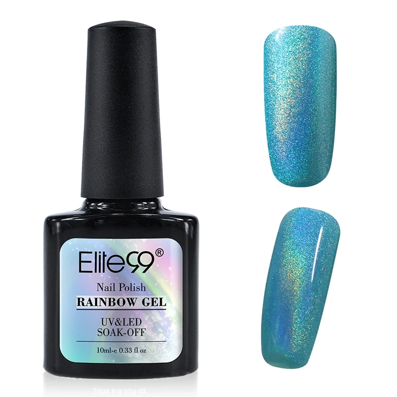

Elite99 Holographic Glitter Platinum Nail Polish Rainbow Shimmer No Need UV LED Gel Polish Long-lasting Lucky Hybrid Lacquer