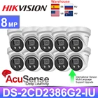 IP-камера Hikvision, 8 Мп,  Fighter, 4K, POE, IP-камера H.265 + IP67 AcuSense, встроенный микрофон, оптовая продажа, 10 шт.лот