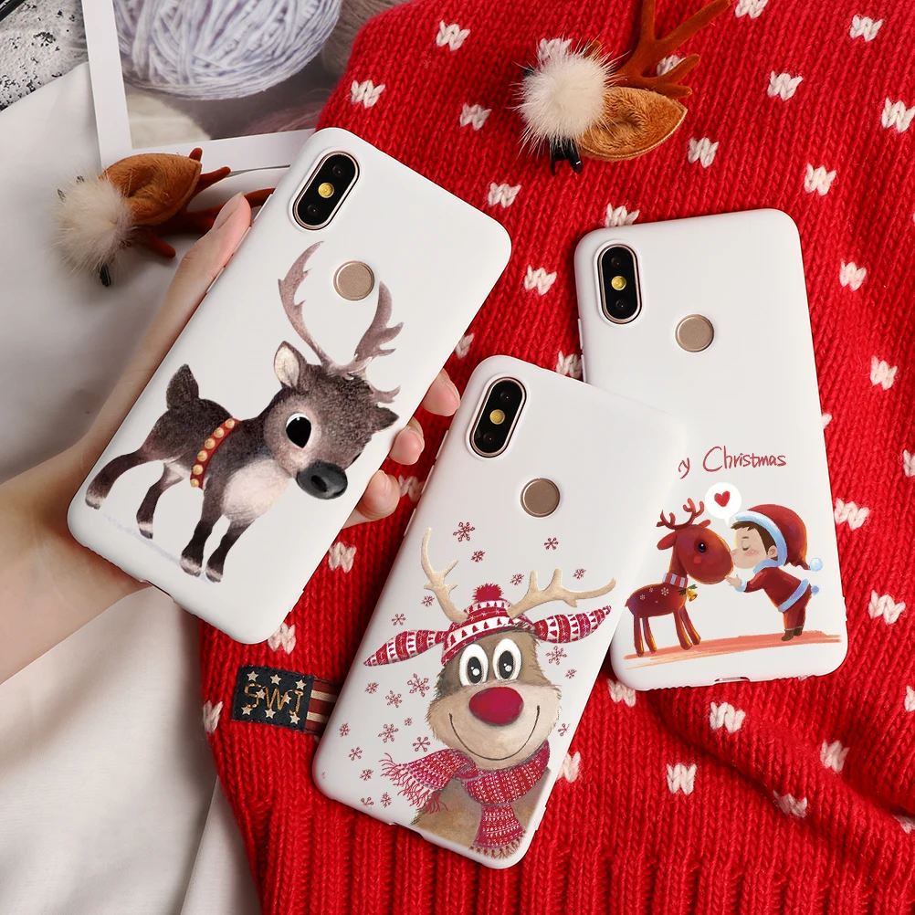Веселый Рождественский олень мягкие чехлы из ТПУ для Xiaomi Redmi K20 CC9e Примечание 4X5 5A, 7, 6, 8, 9, SE Pro A2 Lite A1 6X 5A 6 6A плюс S2 7A чехол