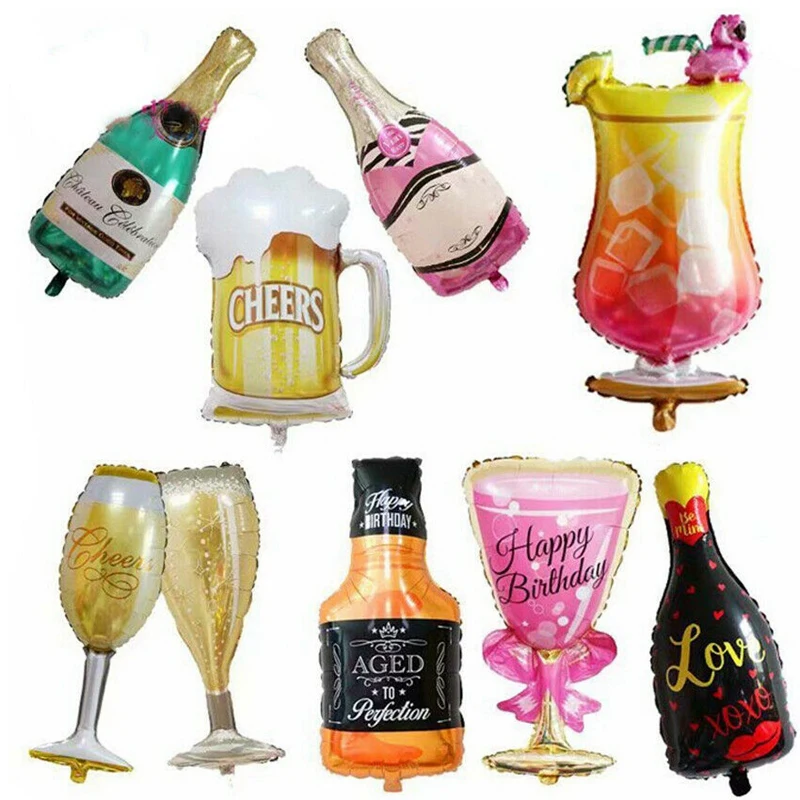 1 Набор 8 шт. воздушные шары в виде бутылки вина виски|Воздушные и аксессуары| |