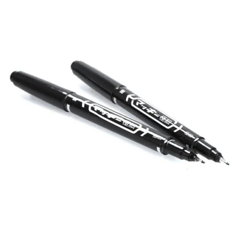 5Pcs Fine Dual Heads Marking Pen Marker Waterproofink Thin Nib Black Liner Art Drawing Stationery Office Supplies | Канцтовары для