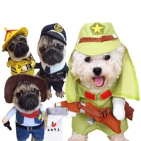 funny dog clothes cool pet dog costume suit puppy clothes coat cosplay cartoon nurse police cowboy outfit pet suit ropa perro