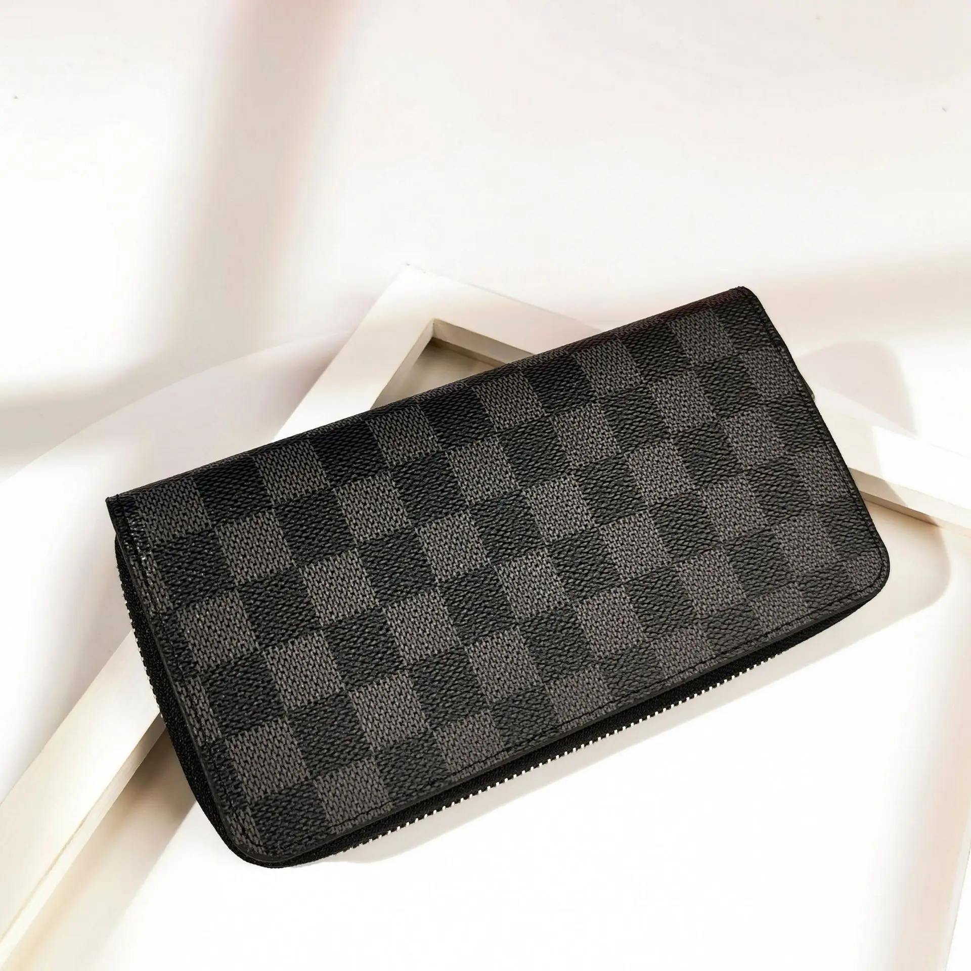 Классический кошелек на молнии для денег Длинный Элегантный мягкий премиум