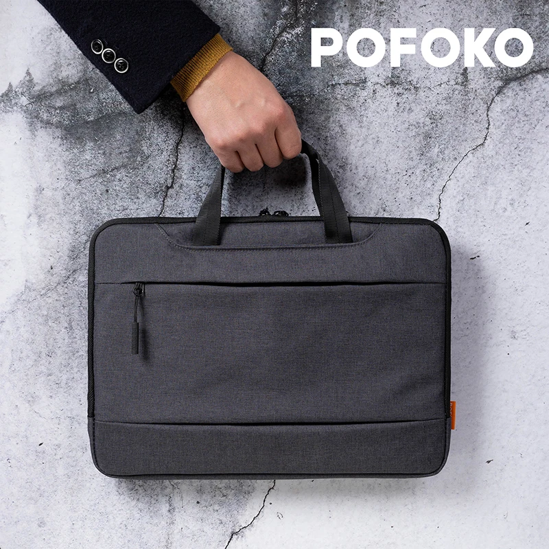 Брендовая сумка для ноутбука Pofoko 12 13 14 15 4 дюйма деловой чехол с водонепроницаемой