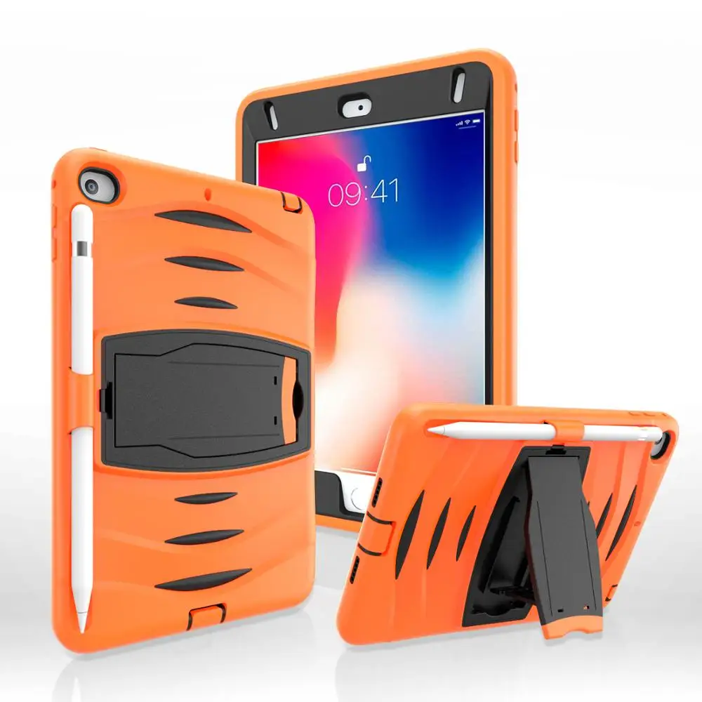 

Для Apple iPad mini 1 2 3 4 5 крышка дети Безопасный противоударный Heavy Duty силиконовый ПК Цвет пульсации чехол для планшета 7,9"