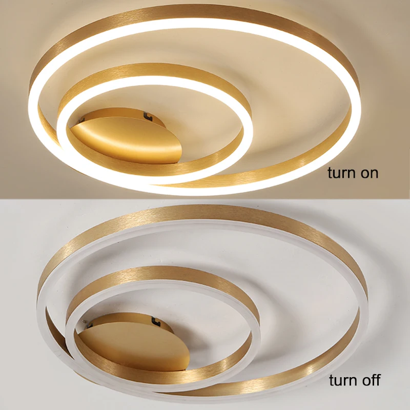 

Ceiling light golden round ceiling lamp Ceiling type installation for bedroom dining room restaurant dimmable lights for room