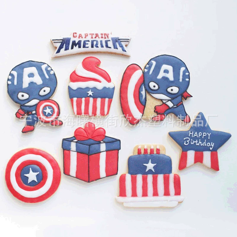 Форма для печенья с героями мультфильмов Marvel аниме 3D пресс форма домашний