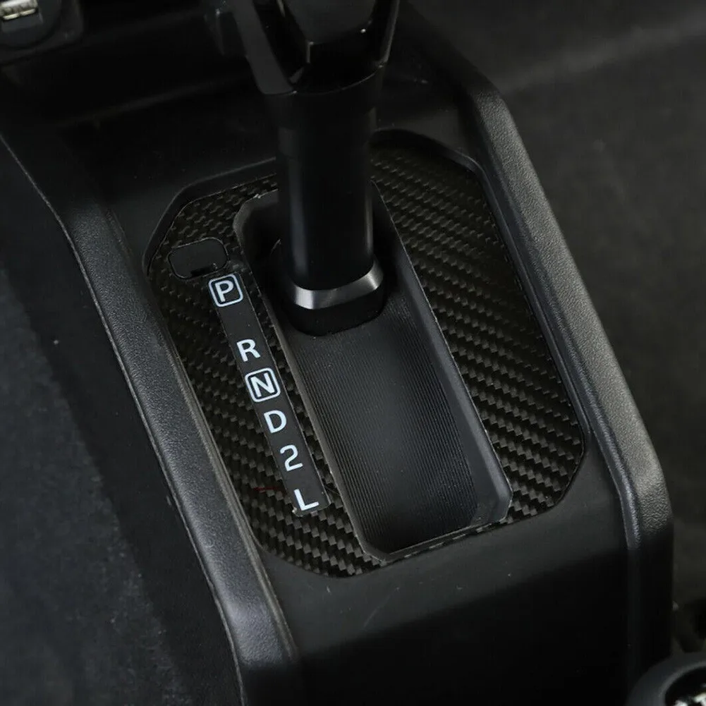 

Decor Sticker Gear Shift Cover Practical To Use Real Carbon Fiber Trim