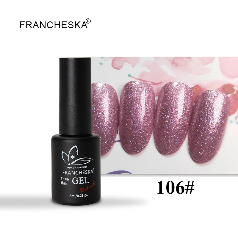 Color UV gel 106 Francheska резиновое Базовое покрытие верхнее покрытие базовый топ набор oje Унас гель лак nagels spulletjes дизайн ногтей lakiery hybrydowe гель лак - Цвет: Color UV gel 106