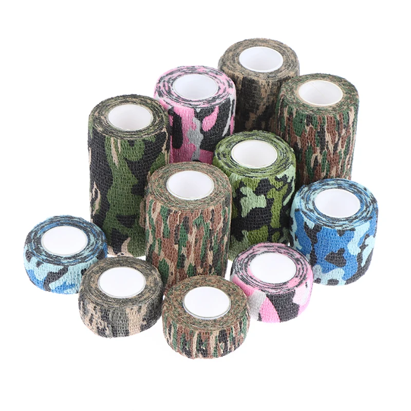 

4.5 m Army Camouflage Self Adhesive Bandage Wrap Hunting Elastic Ankle Knee Finger Arm Support Athletic Sports Protector
