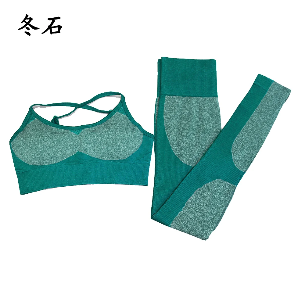

Tracksuit Women 2 Piece Set 11 Colors Gradient Ensemble Fitness Femme Sports Bra Seamless Leggings Yoga Sets Women Gym Clothes