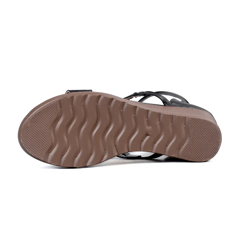 

Sandals Foreign Trade Large Size Roman Style 2021 New Versatile Heightened Temperament Wedge Women's Shoes Open Toe