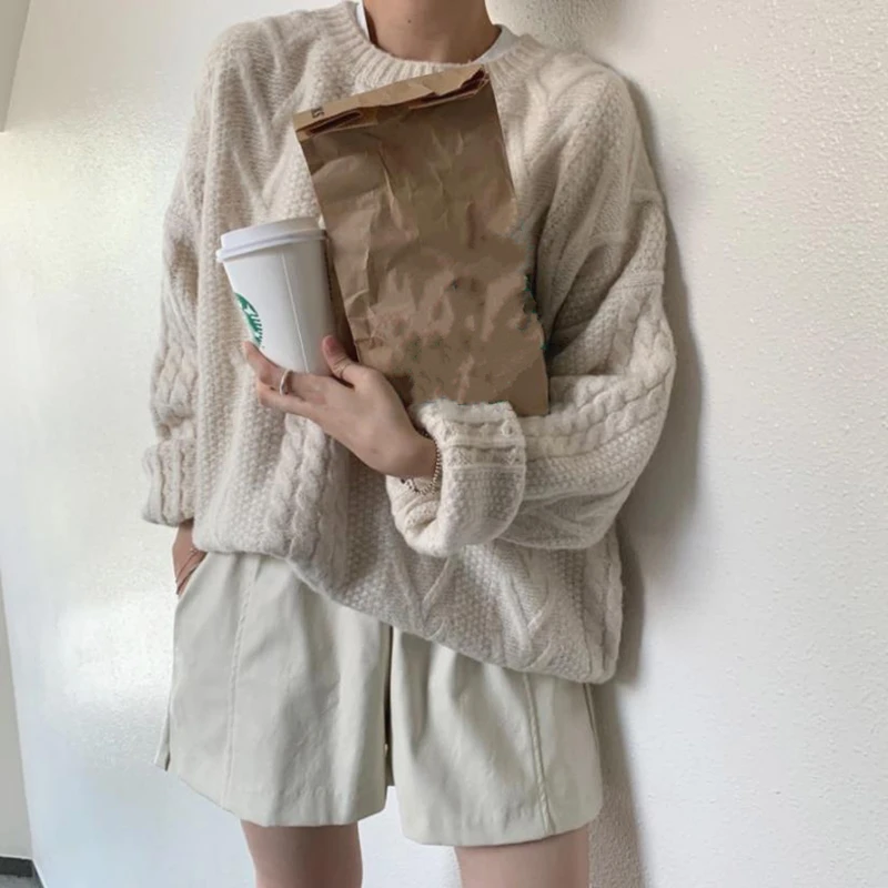 KINOMI Осень Зима теплые женские свитера пуловер корейский стиль минималистичный