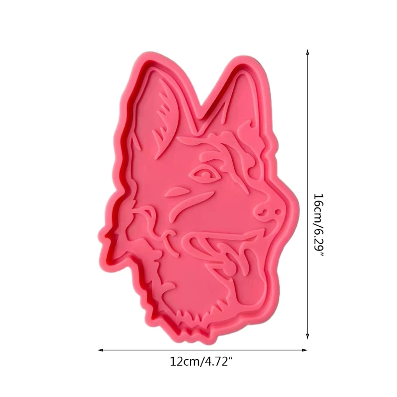 

Dog Head Shaped Coaster Epoxy Resin Mold DIY Crafts Casting Tool Cup Mat Pad Silicone Mould