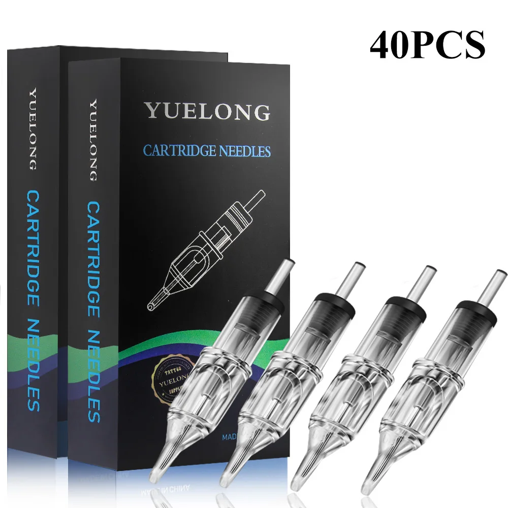 

40PCS Mixed Size Tattoo Cartridge Needles 3RL 5RL 7RL 9RL Round Liner for Rotary Tattoo Pen Machine Sterilized Needles