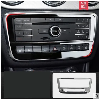 Автомобильный аксессуар для Mercedes Benz A/GLA/CLA Class 200 220 260 W176 A180 3D хромированная центральная консоль панель отделка наклейка украшение