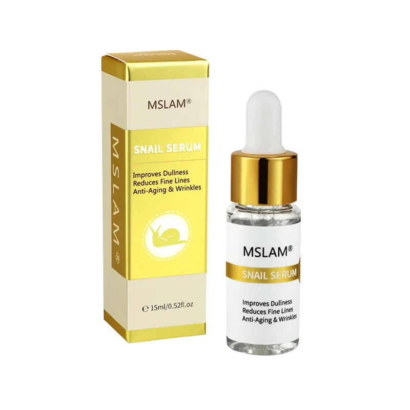 

MSLAM Snail Anti-aging Face Serum Hyaluronic Acid Moisturizing Brighten Shrink Pores Anti-wrinkle Repair Acne Essence Skin Care