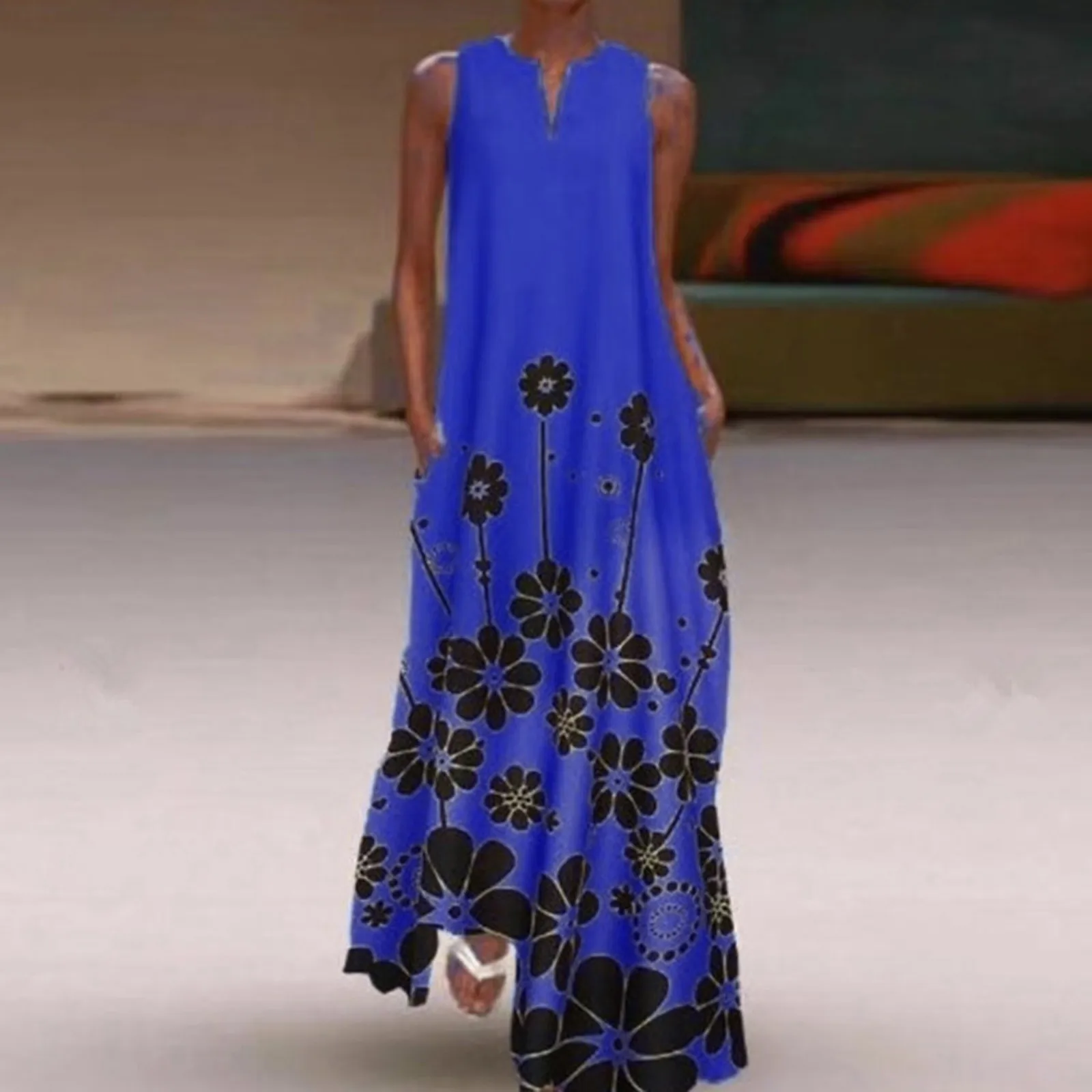 Женская обувь в винтажном стиле с принтом летние открытые платья без рукавов