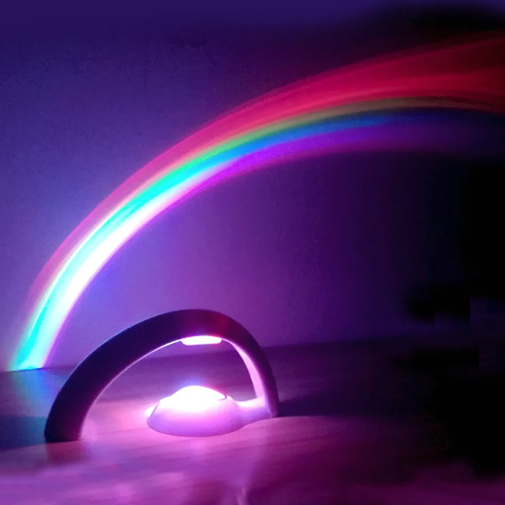 

New LED Colorful Rainbow Night Light Novelty Romantic Sky Rainbow Projector Lamp For Baby Bedroom Home Decor DropShipping