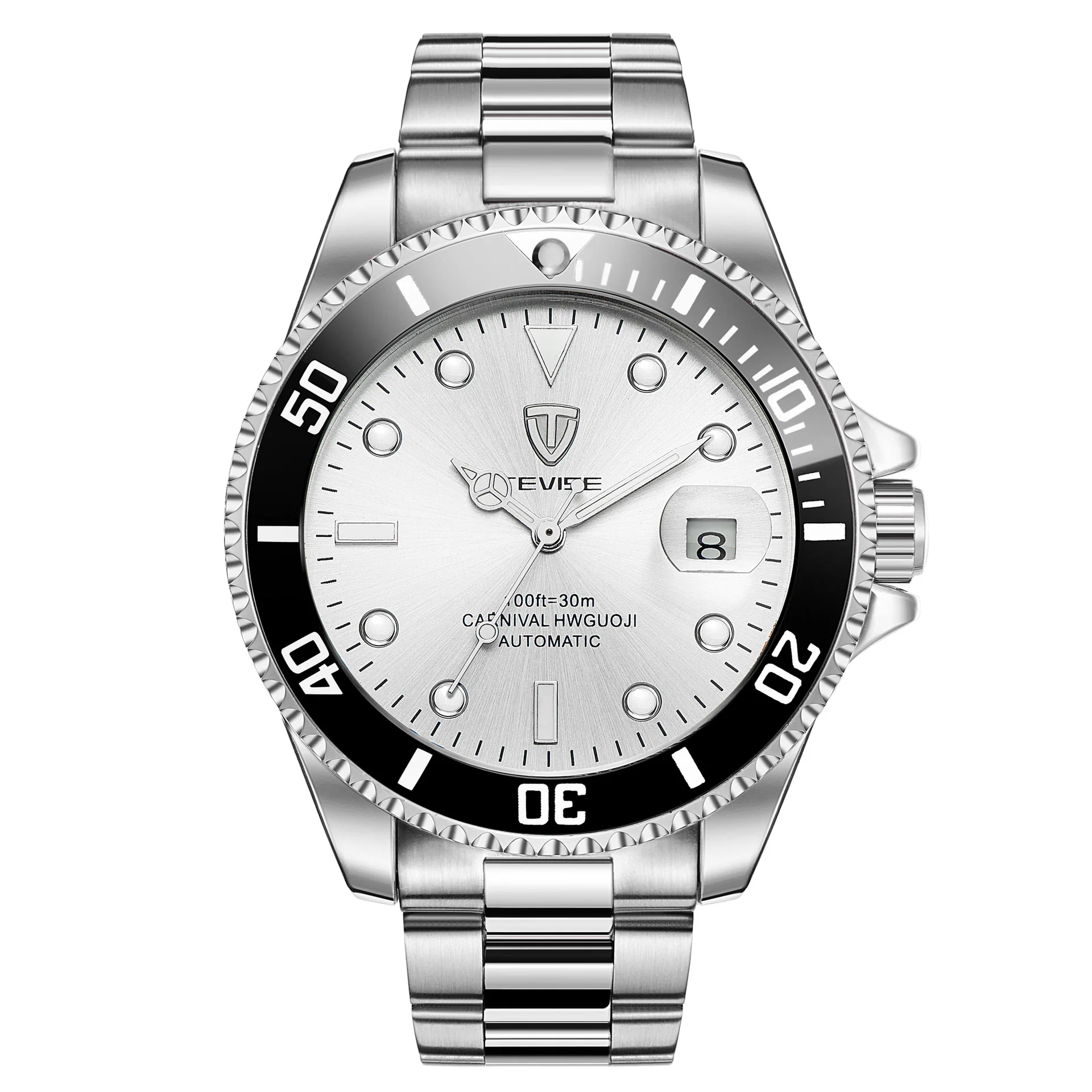 TEVISE steel 3 Tevise автоматические механические часы водонепроницаемые часы для дайвинга мужские наручные часы - Цвет: TEVISE steel 3