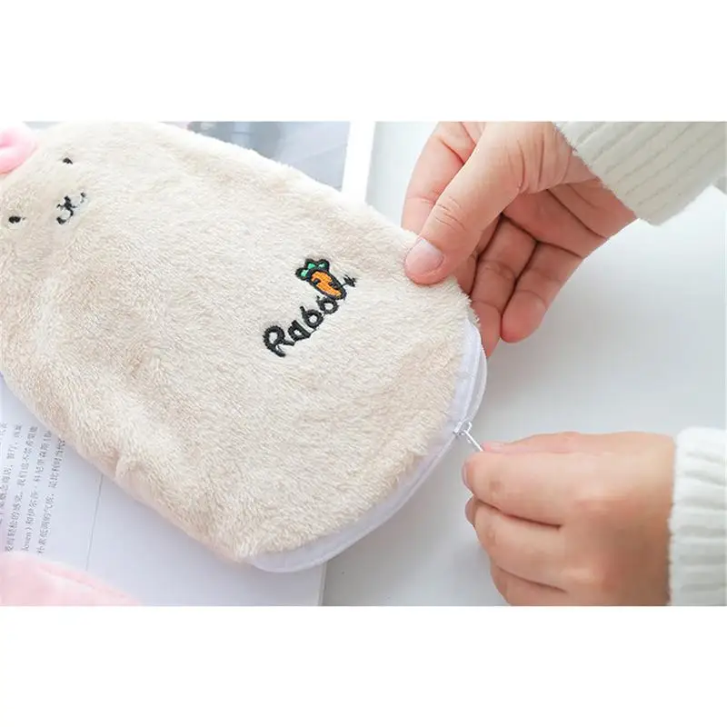 Мультфильм впрыска воды горячей бутылки взрывобезопасный полив плюшевый теплый