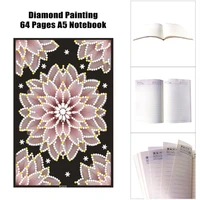 64 pages diy special shaped diamond painting notebook flower diary book sketchbook embroidery diamond cross stitch craft gift