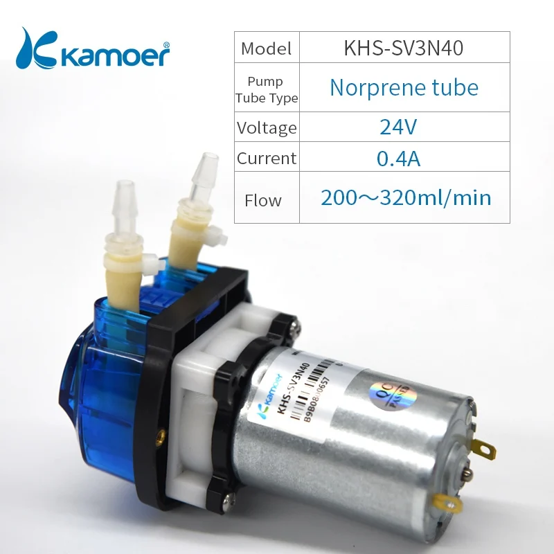 Kamoer ХС 12 V/24 V мини перистальтический насос водяной насос с двигателем постоянного тока для бытовой электрический - Напряжение: KHS-SV3N40-2