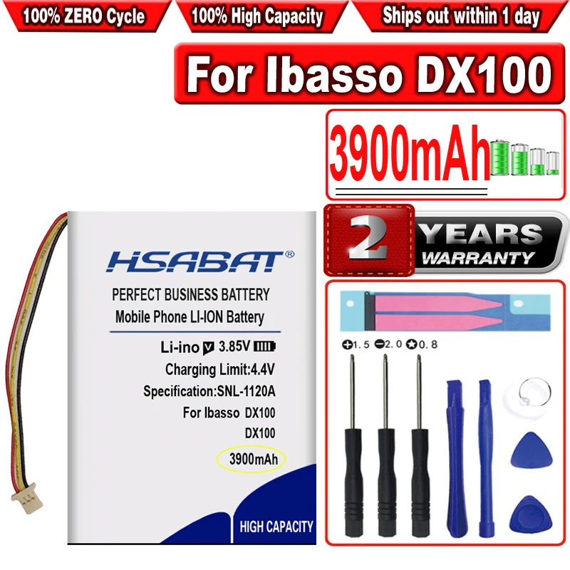 Аккумулятор HSABAT 3900 мАч для проигрывателя Ibasso dx100|Цифровые аккумуляторы| |