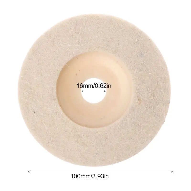 

4'' 100mm Polishing Pad Wool Buffing Angle Wheel Grinder Felt Polishing Disc for Rotary Tool Abrasive Grinding Wheel