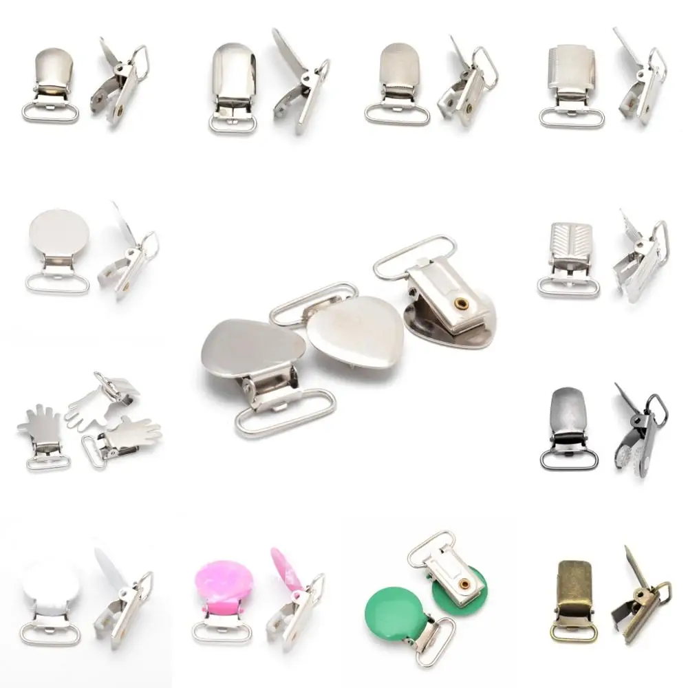 5PCs Pacifier Clip Lead Free Metal Baby Holder Soother Multicolor Mam Infant Dummy Clips Nipples |