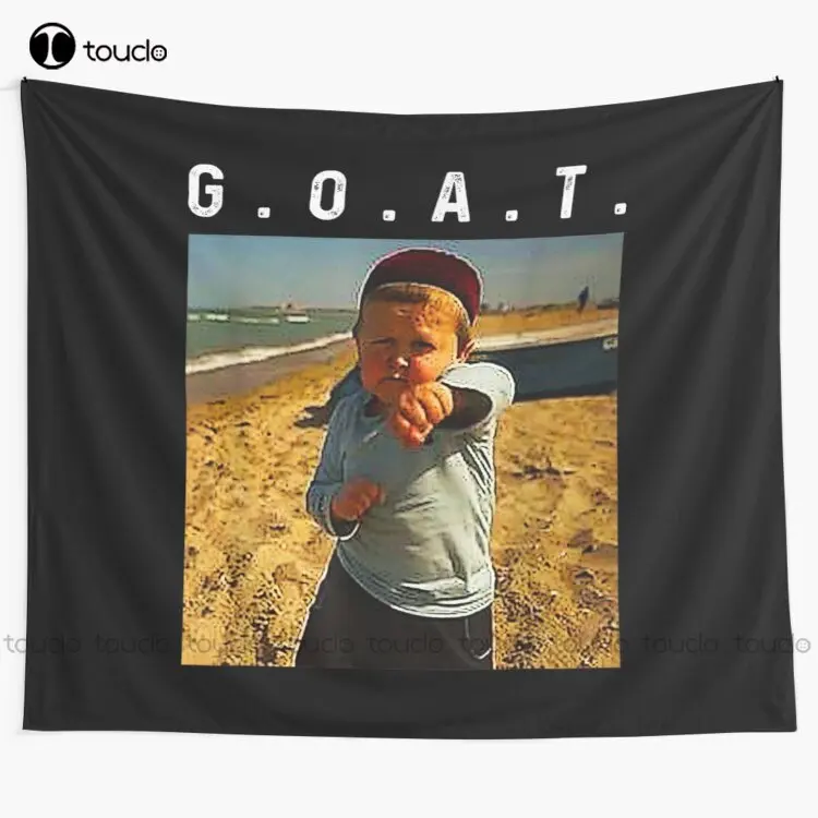 

G. O. A. T. - Hasbulla - Hasbulla Hasbullah Smile Hasbulla Magomedov Tapestry Fashion Tapestry Background Wall Printed Tapestry