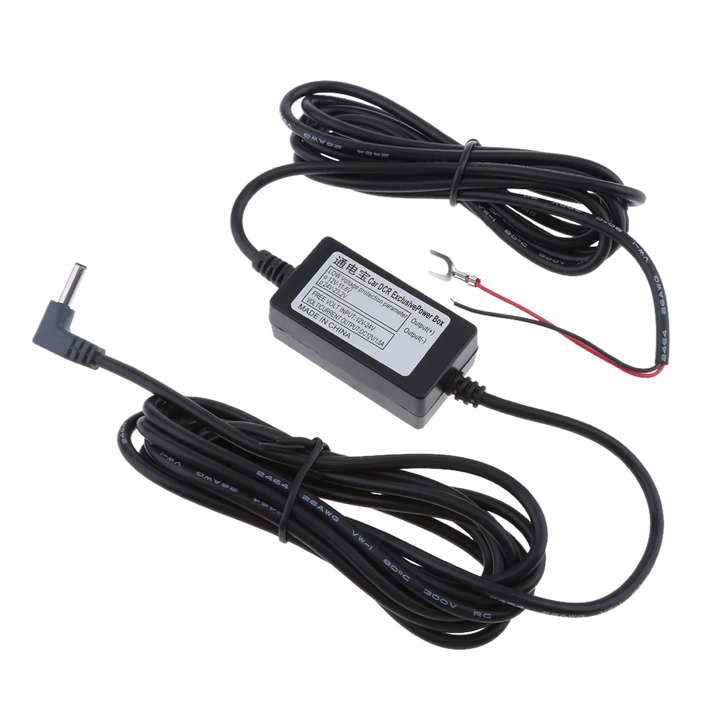 

DC 3,5 головка Автомобильный видеорегистратор комплекты твердых проводов 12/24V до 12V 1.5A зарядный кабель инструменты