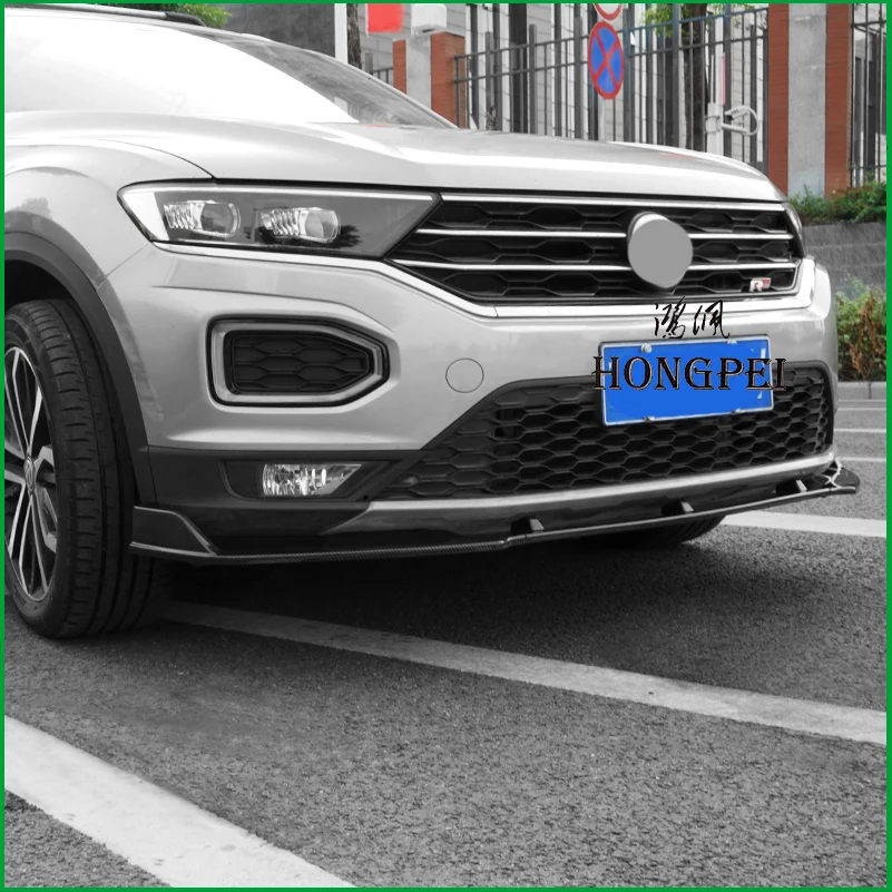 Для VOLKSWAGEN T-ROC передний бампер для губ нижний бампер диффузор защитная пластина спойлер обшивка для TROC