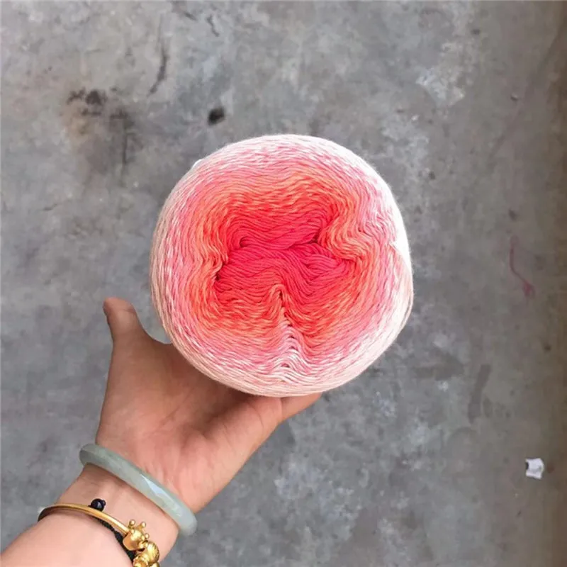 Высококачественная пряжа для тортов сегментная окрашенная ручного вязания