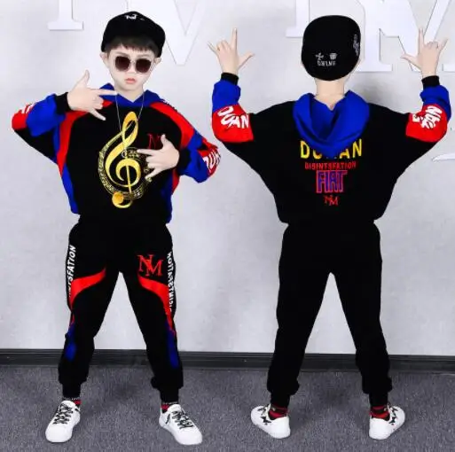Kids Clothing Sets Casual Long Sleeve Sport Suit For Boys Clothes 2021 Autumn Teenage Outfits Children Hip Hop Costumes | Детская одежда