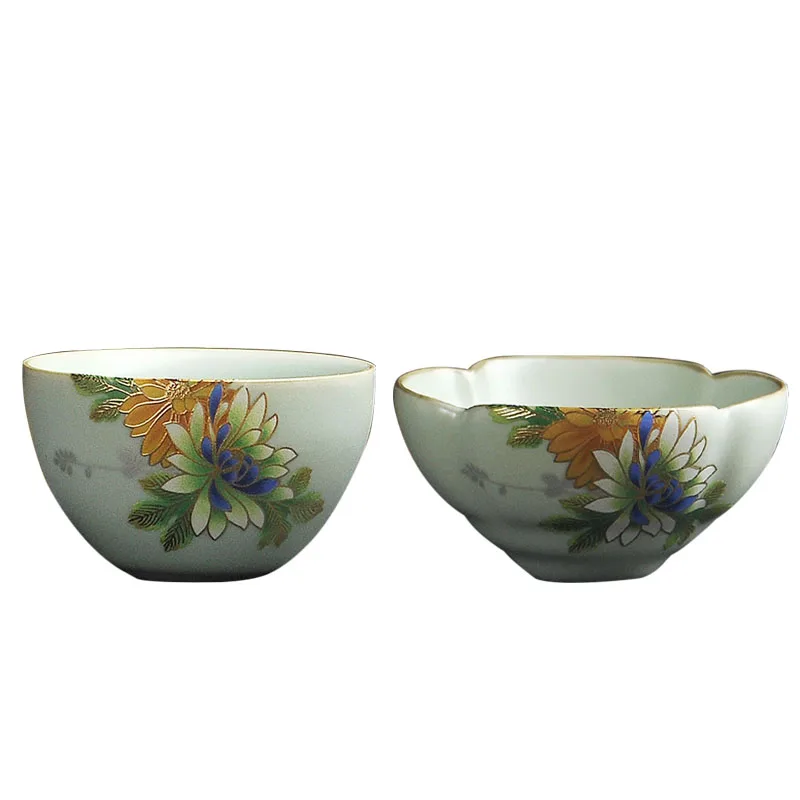 Керамическая чайная чашка китайская зернистость чайный набор контейнер посуда