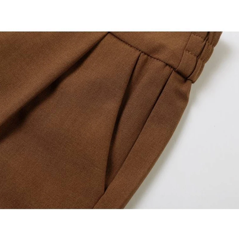 

Newly Women Autumn Pants Ankle Pants Female Slim Drape Casual Pants Comfortable and Smooth Trousers DO99