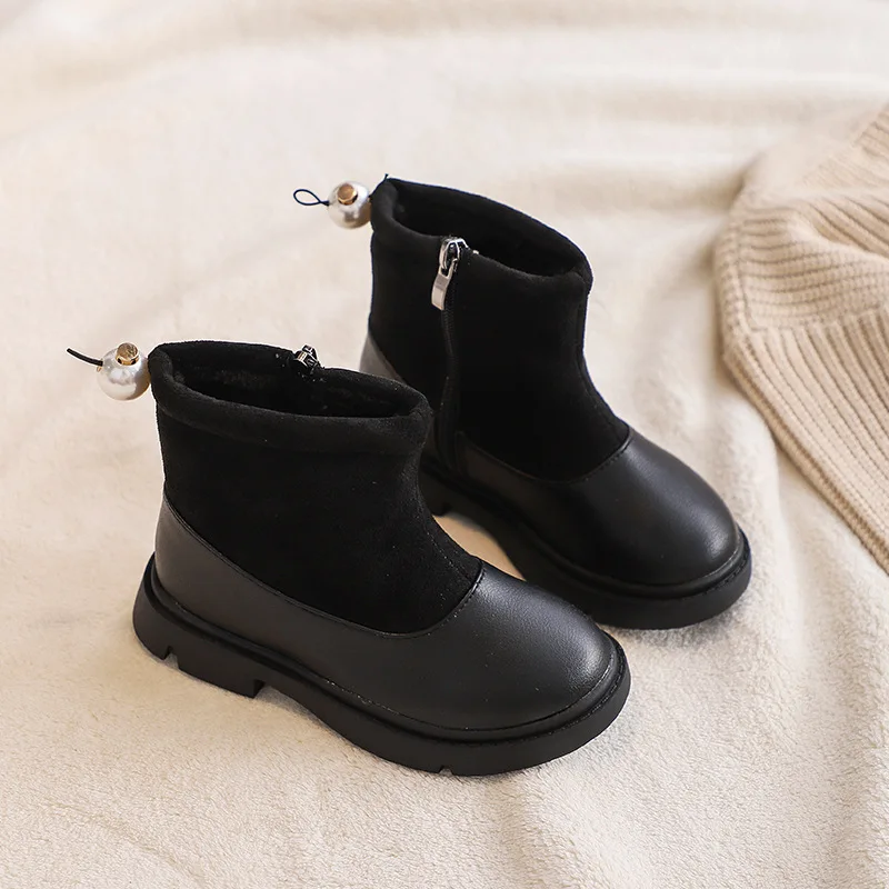 Детская обувь ботинки для девочек зимние новинка 2020 плюшевые утепленные детские