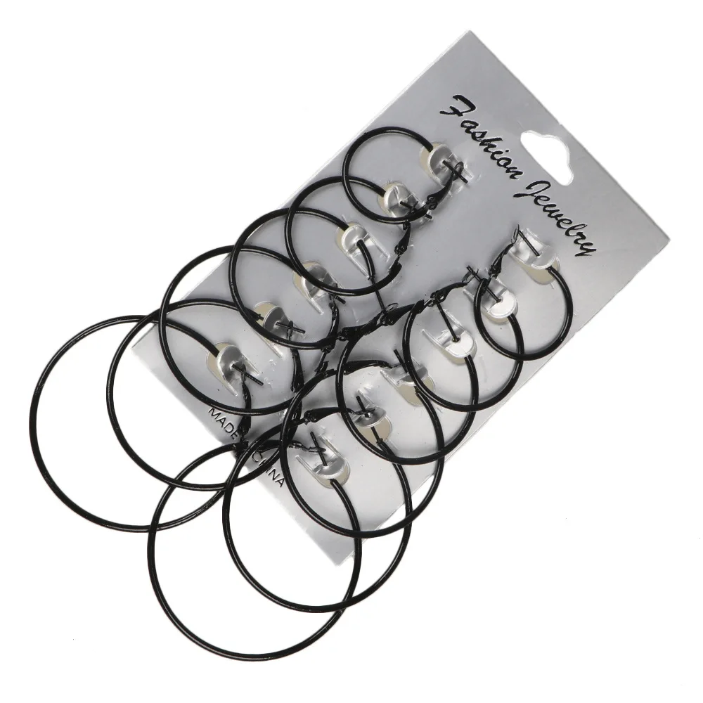 

6Pair Multi-Color Earrings Set Personalized Fashion Earrings