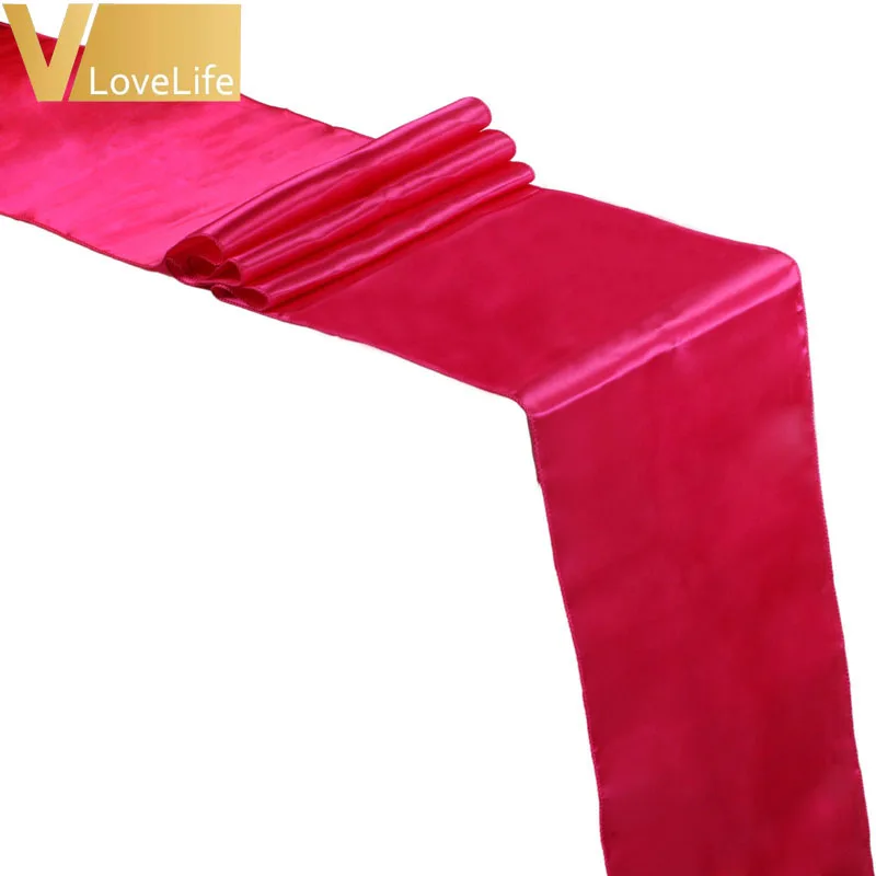 20 шт./лот 30 см * 275 атласные скатерти для свадебной вечеринки праздничный декор