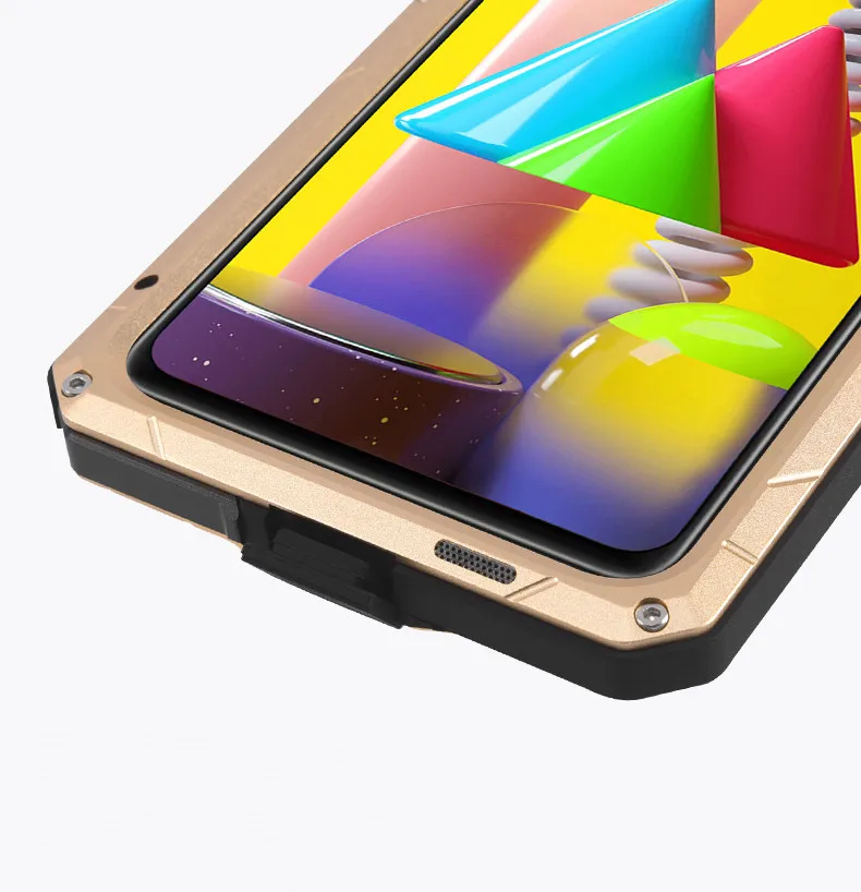 Роскошный полностью защищающий металлический чехол IMATCH ударопрочный для Samsung