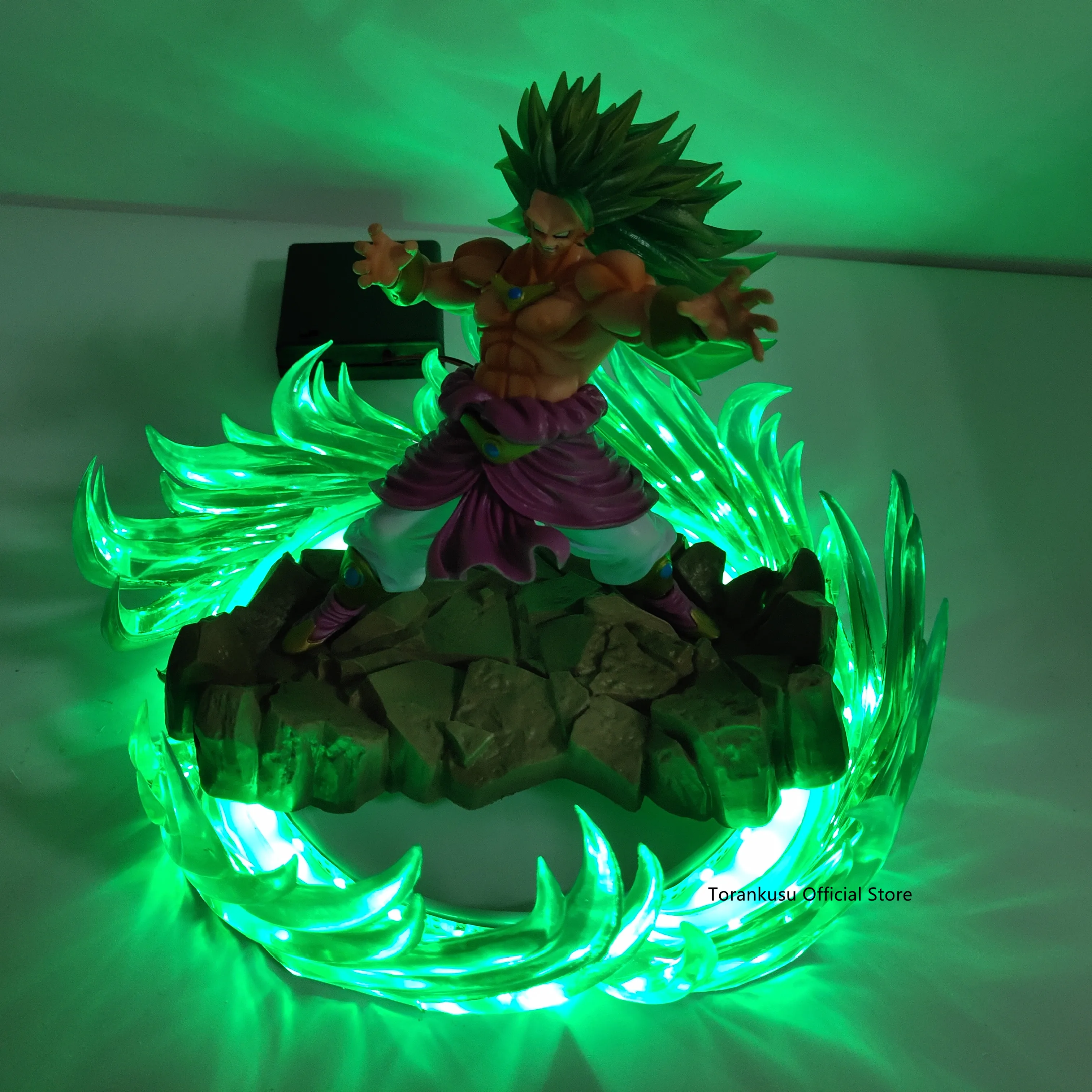 

Dragon Ball Z Broly Super Saiyan 3 Led Effect Figures Dragon Ball Super Anime Broli Led Collectible Model Toy DBZ