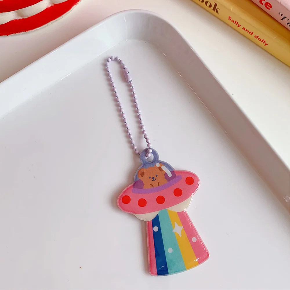 Ins мультяшный медведь тюльпаны брелок гарнитура для AirPods ракушка кулон милая