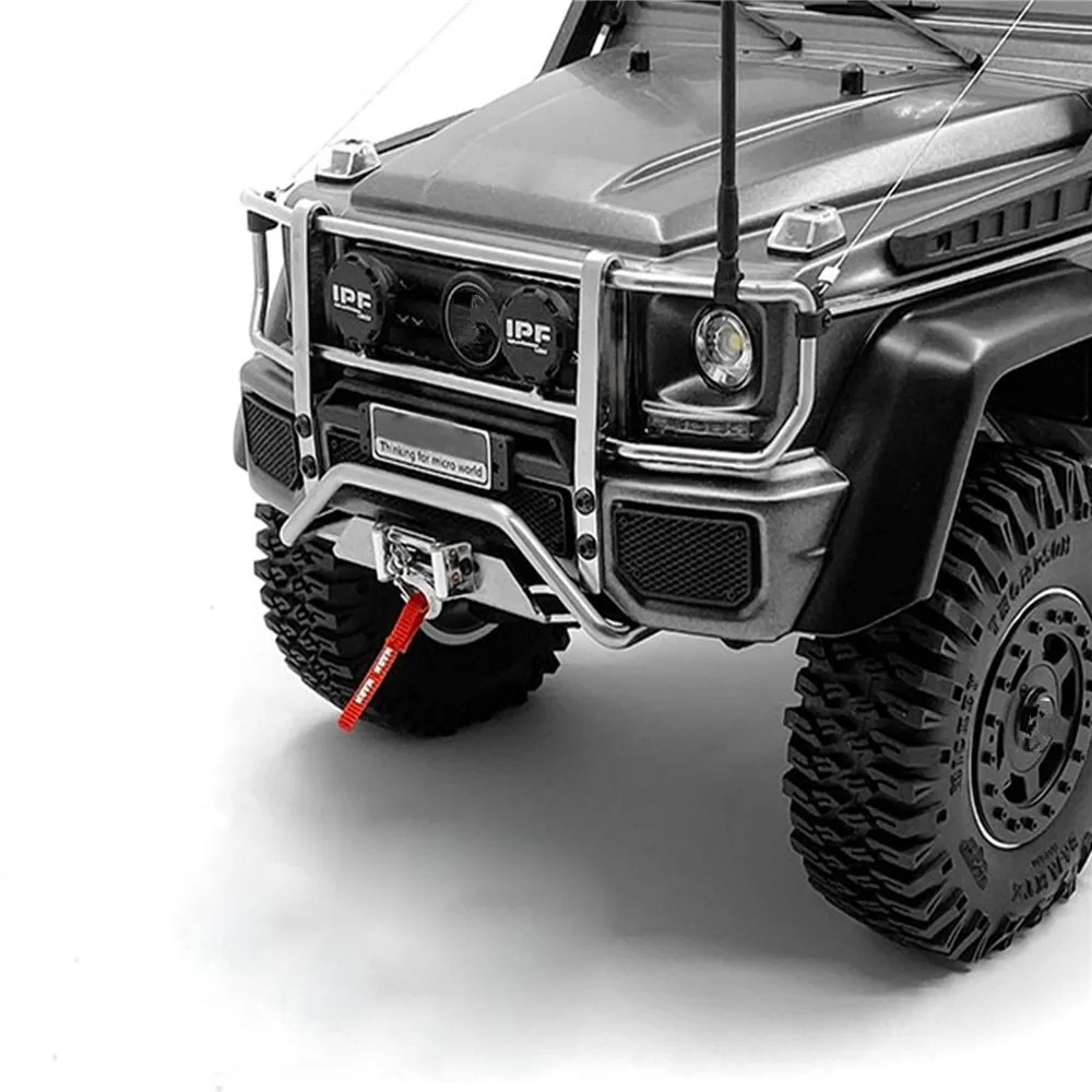 Передний бампер металлический серебристый Нижний Бампер для TRX4 TRX6 4x4 6X6 G63 G500 RC