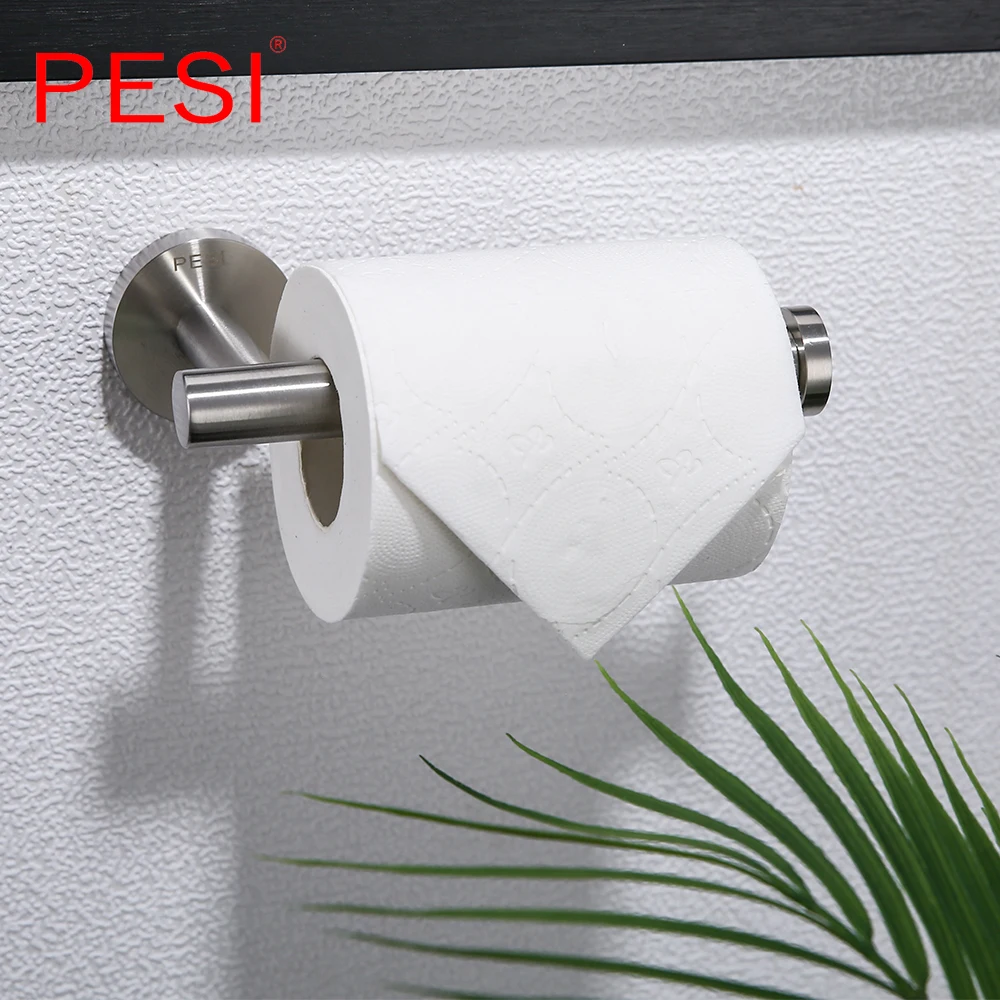 toilet paper holder tissue roll holder hanger matte black bathroom accessories 304 stainless steel wall mount wc paper holder free global shipping