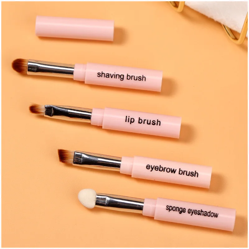 

4 in 1 Portable Makeup Brushes Set For Eyeshadow Concealer Lip Eye Make Up Brush Cosmetics Beauty Tools