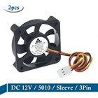 Вентилятор Gdstime DC 12 В, 5010, 50x50x10 мм, 3 контакта, 5 см, 50*10 мм